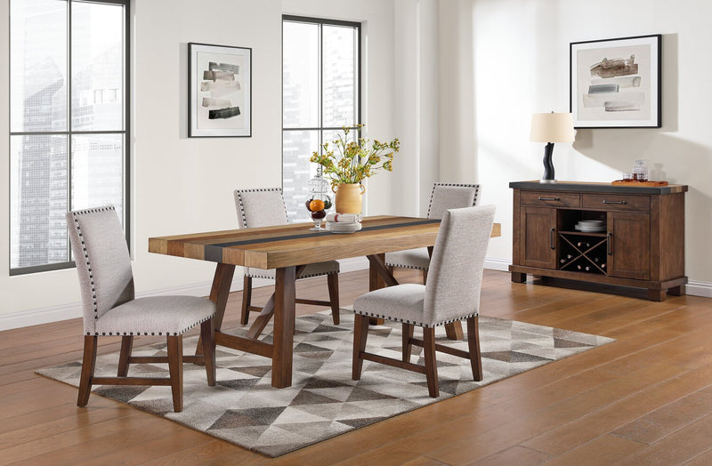 Boden 5-Piece Dining Set with Upholstered Dining Chair with Nailhead Trim 