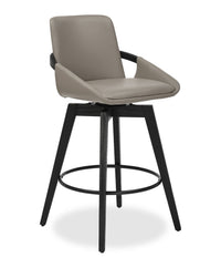 Apex Counter-Height Stool with Swivel Seat & Vegan Leather Fabric, 27