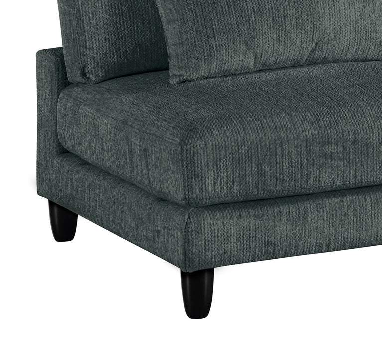 Lounge 5-Piece Chenille Modular Sectional – Grey