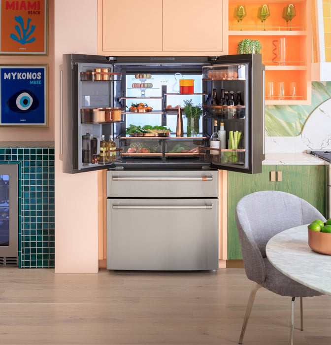 Café 36” 23.2 Cu. Ft. Smart Counter-Depth 4-Door French Door Refrigerator – Stainless Steel - CJE23DP2WS1 
