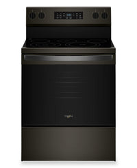 Whirlpool 5.3 Cu. Ft. Electric Range with Air Cooking – Black on Stainless - YWFES5730SV