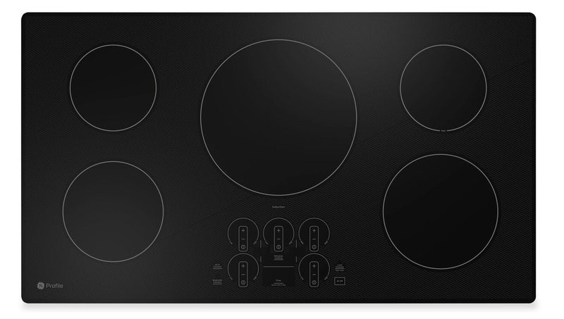 Profile 36\" 5-Element Induction Cooktop - Black - PHP7036DTBB 