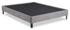 Amos Grey Upholstered Platform Bed with Tufted Headboard - Full