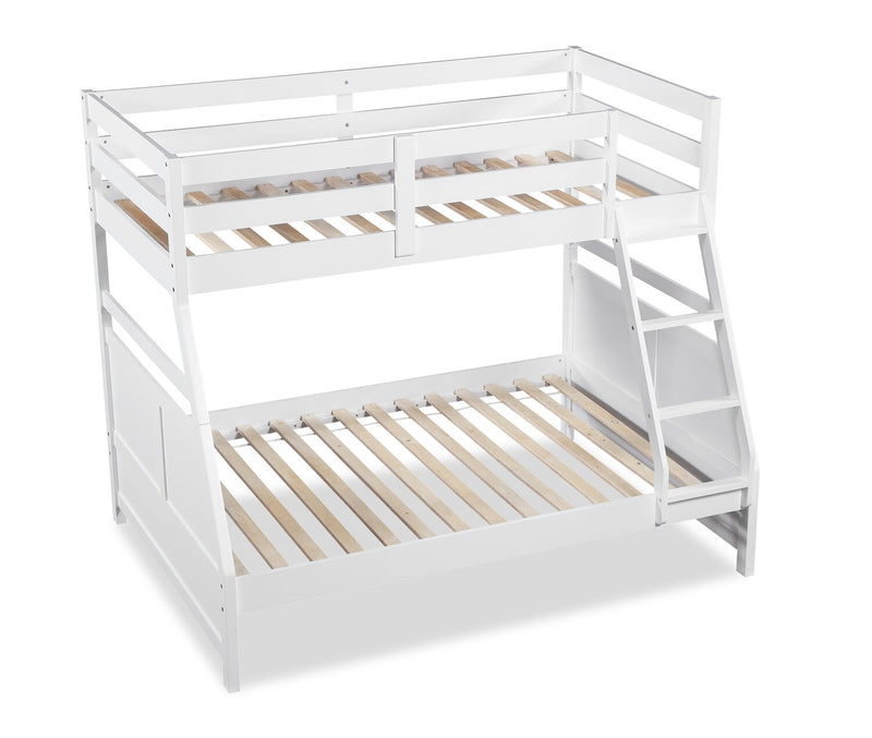 Quinn Twin/Full Bunk Bed – White