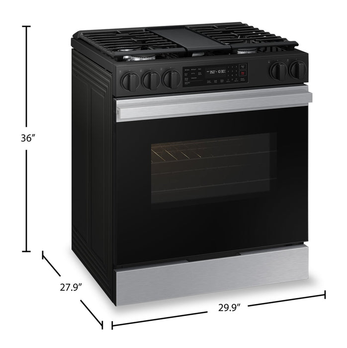 Samsung Bespoke 3 Series 6 Cu. Ft. Smart Gas Range with Air Fry - NSG6DG8300SRAA