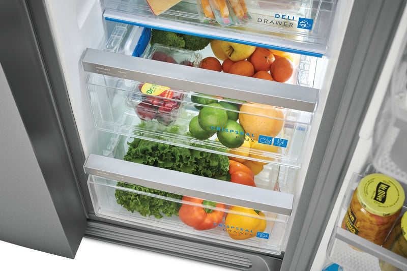 Frigidaire Gallery 36.1\" 25.6 Cu. Ft. Standard-Depth Side-by-Side Refrigerator - Smudge-Proof® Stain… 