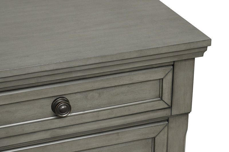Chelsea Bedside 2-Drawer Nightstand, 28\"W x 28\"H - Grey 