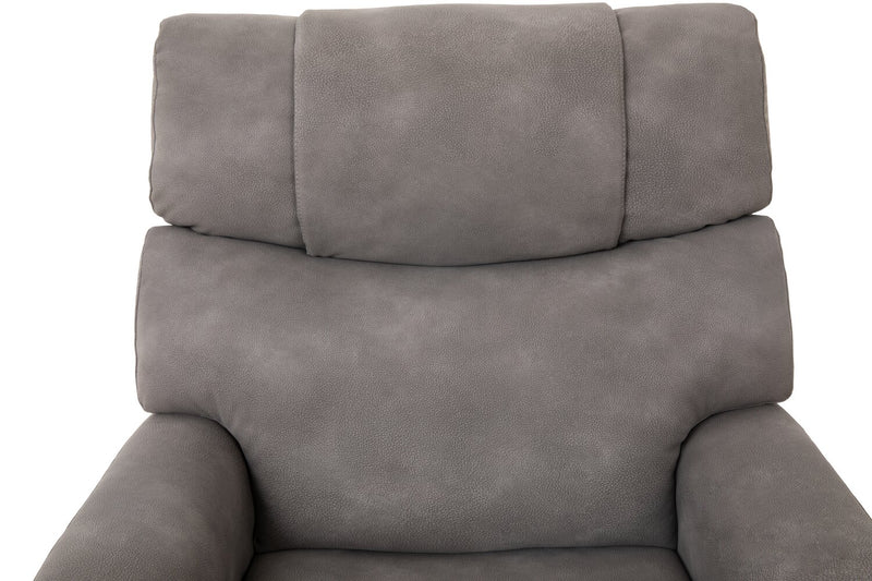 Claire 34\" Leather-Look Fabric Power Lift Reclining Chair - Charcoal Grey