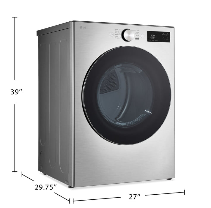 LG 7.4 Cu. Ft. Smart Front-Load Gas Dryer with AI Sensory Dry - Graphite Steel - DLGX5801V