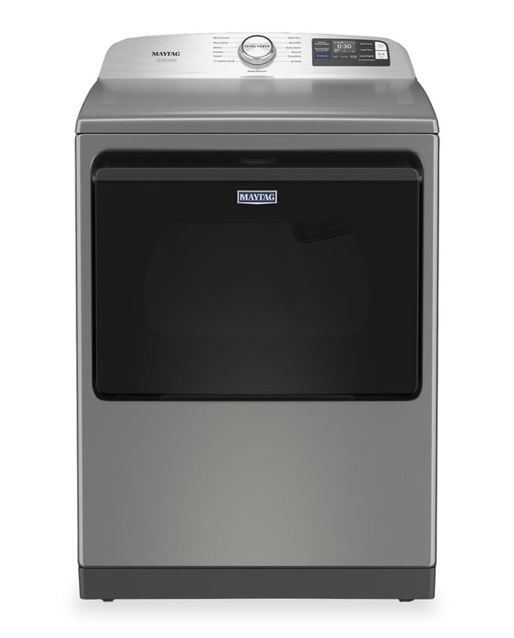 Maytag 6.0 Cu. Ft. Pet Pro Smart Top-Load Washer and 7.4 Cu. Ft. Front Load Electric Dryer – Radiant Silver