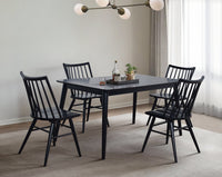 Astro 5pc Dining Set with Table & 4 Spindle-Back Chairs, 59.1