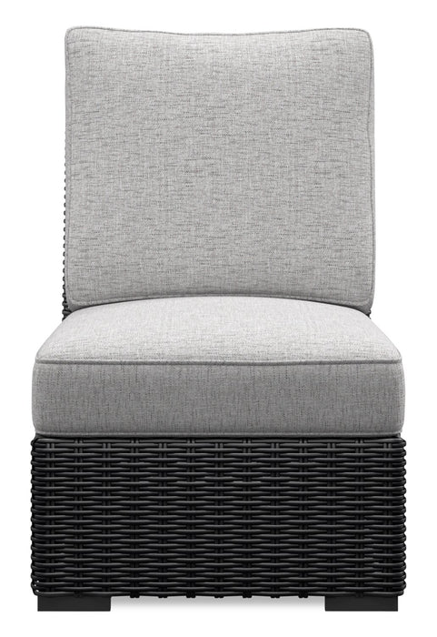 Jasper Patio Armless Chair - Black