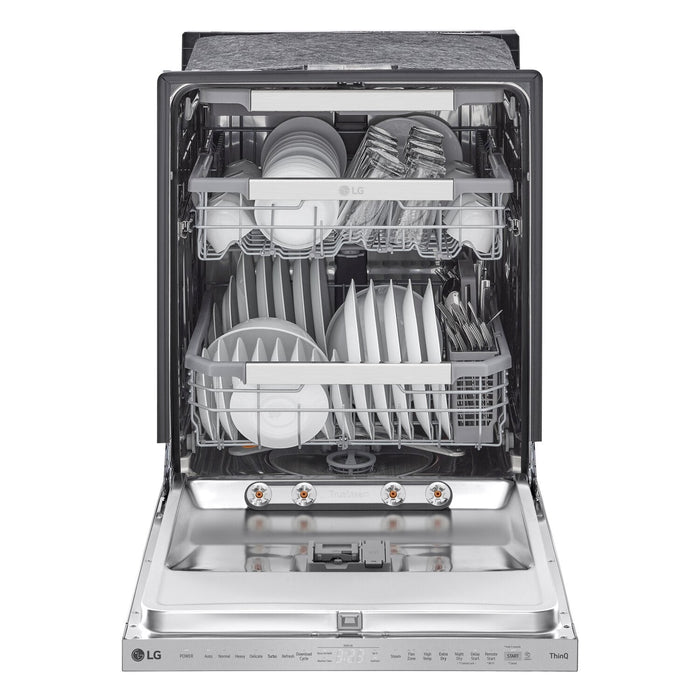 LG 24\" 44 dBA Built-In Top-Control Smart Dishwasher with QuadWash®Pro  - Smudge Proof Stainless Stee… 