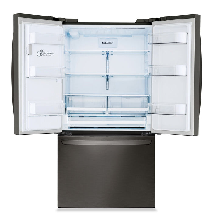 LG 36\" 28 Cu. Ft. French-Door Refrigerator - Smudge Proof Black Stainless Steel - LRFS28XBD 