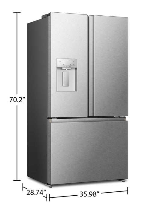 Hisense 36\" 22.4 Cu. Ft. French-Door Refrigerator - Stainless Steel - RF225C3CSEI 