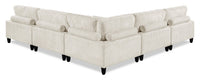 Lounge 5-Piece Chenille Armless Modular Sectional – Beige 
