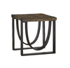 Brewer 26” Industrial Solid Wood End Table - Rustic Honey