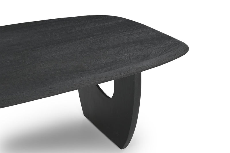 Abbot 48” Modern Solid Wood Coffee Table - Black