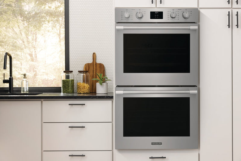 Frigidaire Professional 30\" 5.3/5.3 Cu. Ft. Electric Double Wall Oven with Total Convection - Smudge… 