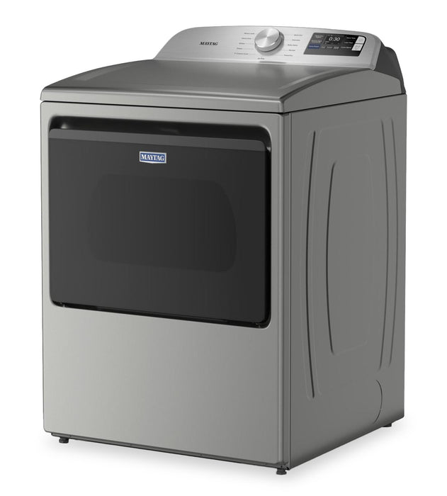 Maytag 6.0 Cu. Ft. Smart Top-Load Washer and 7.4 Cu. Ft. Front Load Electric Dryer - Radiant Silver