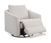 Cindy Crawford Home 33.5\" Fabric Swivel Power Reclining Chair with Power Footrest - Alabaster