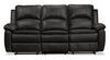 Chandler 82\" Leather-Look Fabric Reclining Sofa - Grey 
