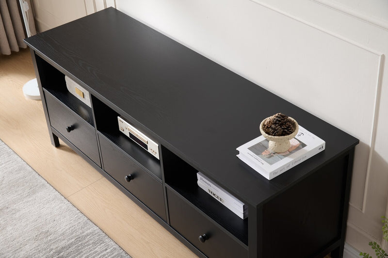 Renner 58\" Modern TV Stand with Storage for TVs up to 58\"- Matte Black