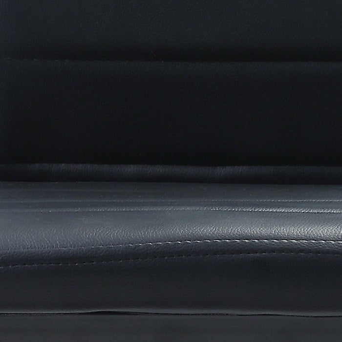 Onyx Dining Chair with Vegan-Leather Fabric, Metal - Black 