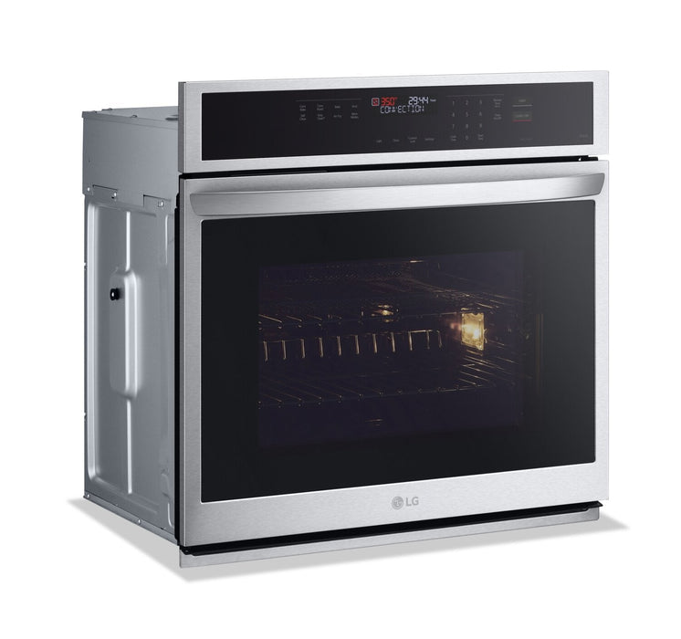 LG 30\" 4.7 Cu. Ft. Electric Wall Oven with True Convection - Smudge Proof Stainless Steel - WSEP4723… 