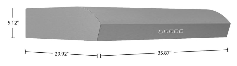 Broan MTR2 Series 36\" Under-Cabinet Range Hood - Stainless Steel - MTR2363SS