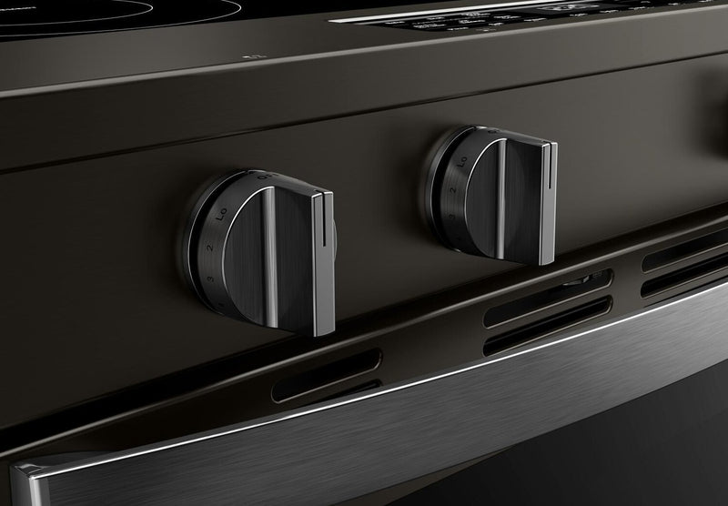 Whirlpool 30\" 5.3” Cu. Ft. Electric Range with Air Cooking – Black on Stainless - YWSES5030SV