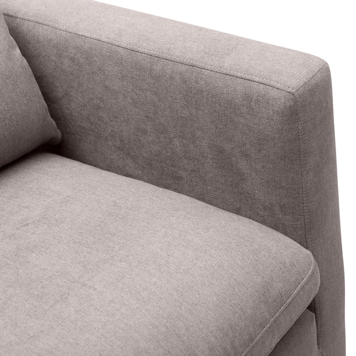 Kortlyn 33\" Linen-Look Fabric Chair - Grey