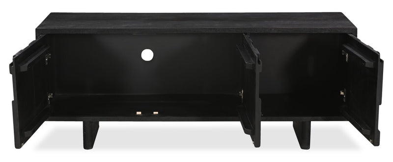 Abbot 72\" Modern TV Stand with Storage and Cable Management for TVs up to 80” - Black