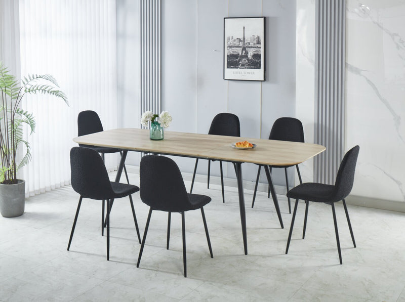 Joss 7-Piece Dining Set - Black