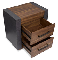 Scott Living Dante Bedside 2-Drawer Nightstand, 24