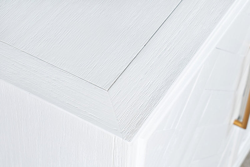 Keena Solid Wood Accent Cabinet - White
