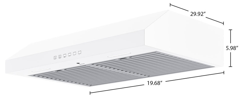 Broan GLA3 Series 36\" Under-Cabinet Range Hood – White - GLA3304WW