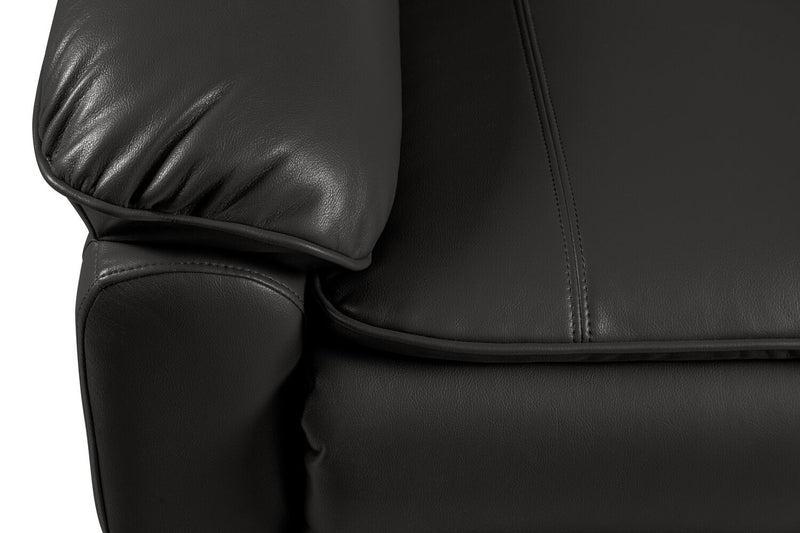 Chandler 37\" Leather-Look Fabric Power Reclining Chair with USB Port- Grey 