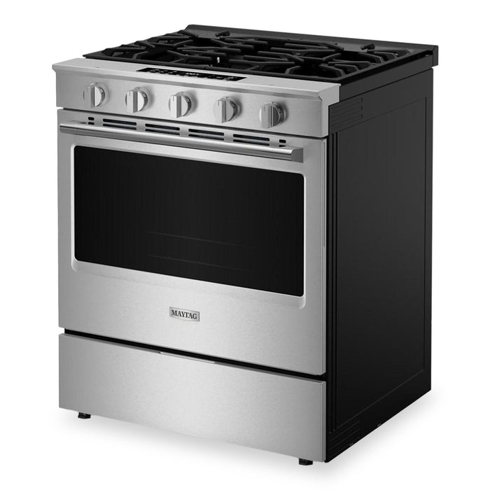 Maytag 30\" 5 Cu. Ft. Slide-In Gas Range - Fingerprint Resistant Stainless Steel - MSGS7030SZ
