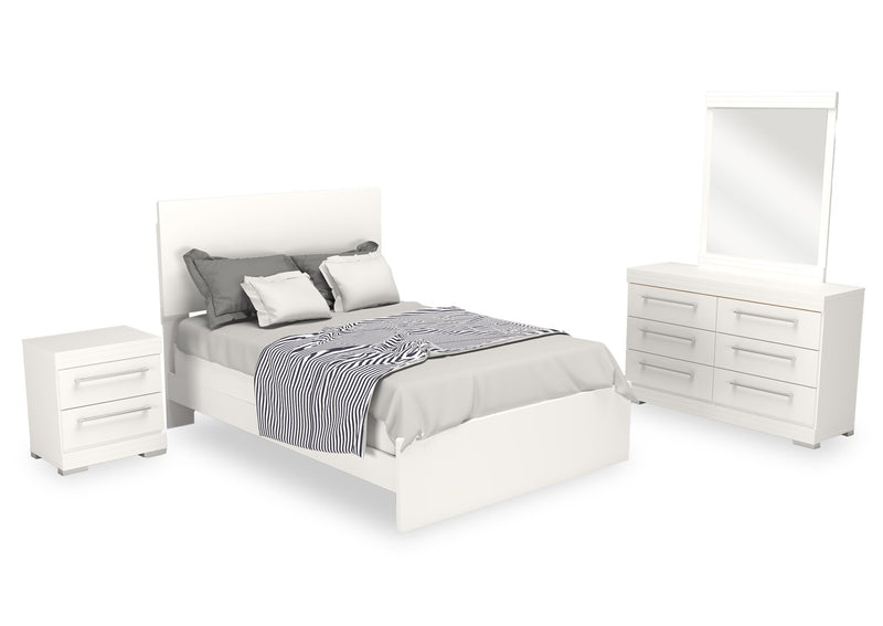 Riley 6-Piece Full Bedroom Set – White