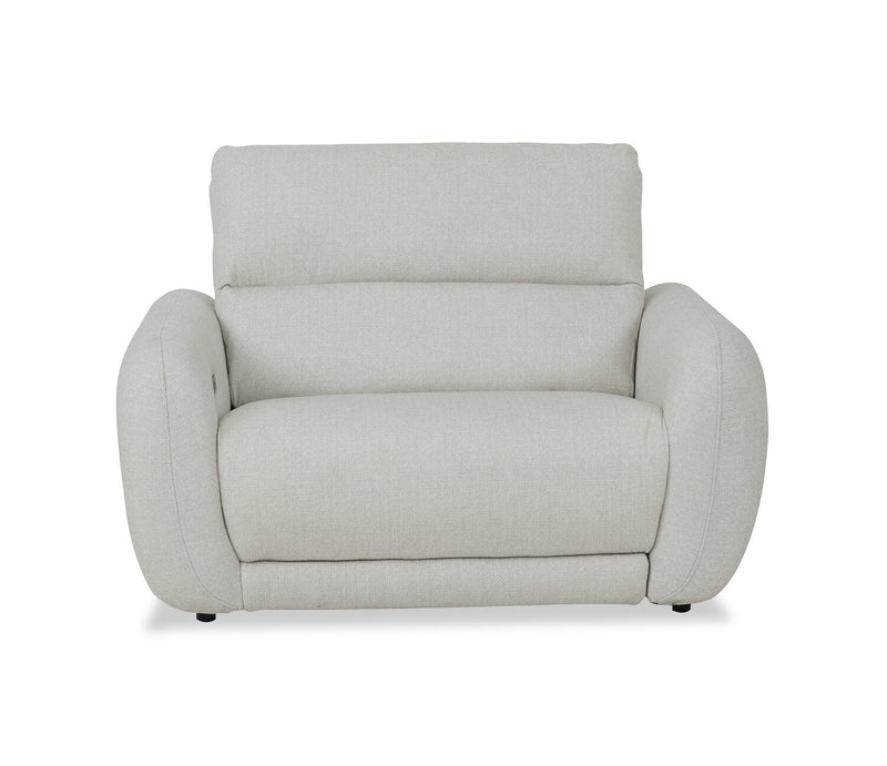 Cindy Crawford Home Kailyn 54\" Fabric Power Reclining Chair with Power Headrest - Beige  