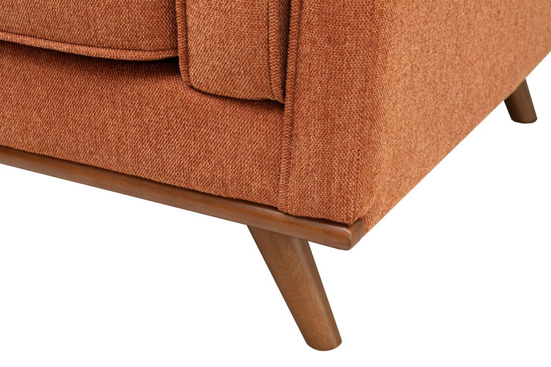 Kassia 2-Piece Linen-Look Sectional - Orange
