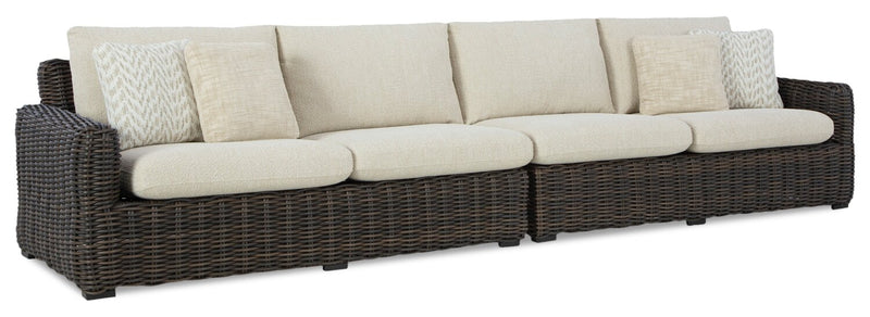Halifax Patio Right and Left-Facing Loveseat Set