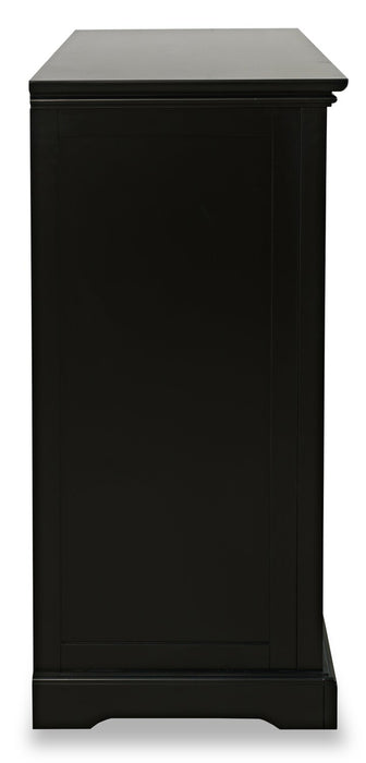 Twyla Solid Wood Accent Cabinet - Black
