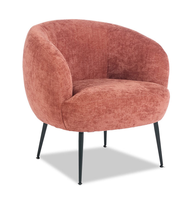 Nova 28.7\" Boucle Fabric Accent Chair - Orange