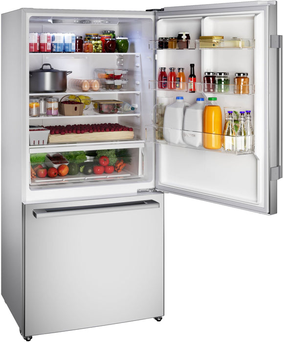 Bosch 100 Series 33\" 17.2 Cu. Ft. Counter-Depth 2-Door Refrigerator - Stainless Steel - B36FD52SNS