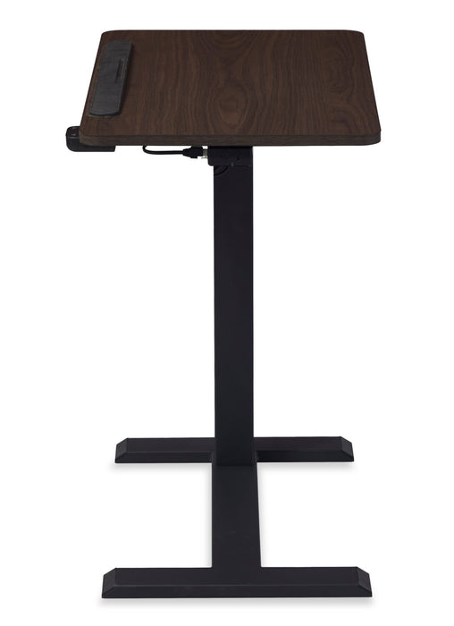 Aaron 26.77\" Height-Adjustable Office Desk with a Lift Top - Walnut