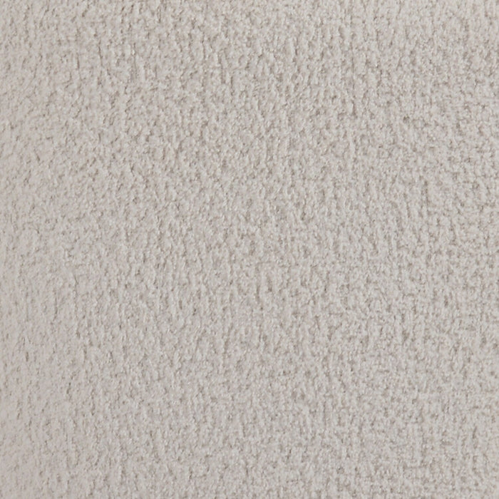 Moon 35.8\" Fabric Curved Chair with Accent Pillow - Wooly Almond White 