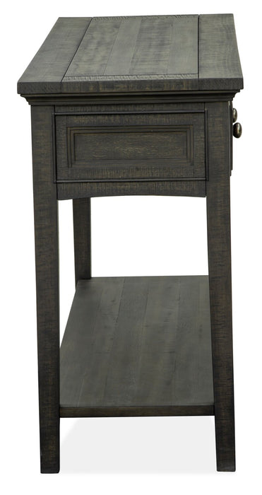 Hanson 50” Traditional Pine Sofa Table with Storage - Graphite