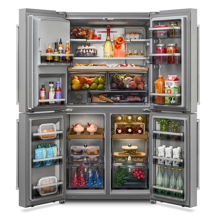 KitchenAid 36\" 19.4 Cu. Ft. Counter-Depth 4-Door Refrigerator - Stainless Steel - KRQC736RPS